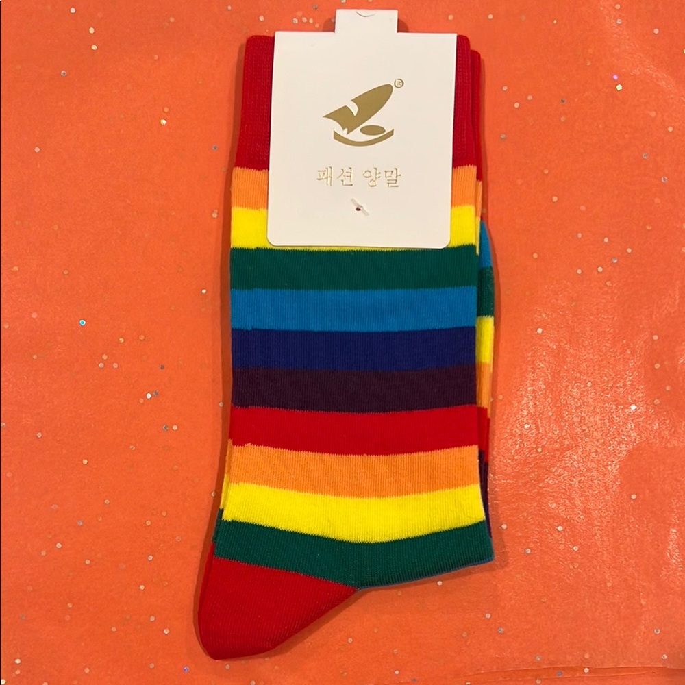 Colorful‎ Striped Rainbow Socks